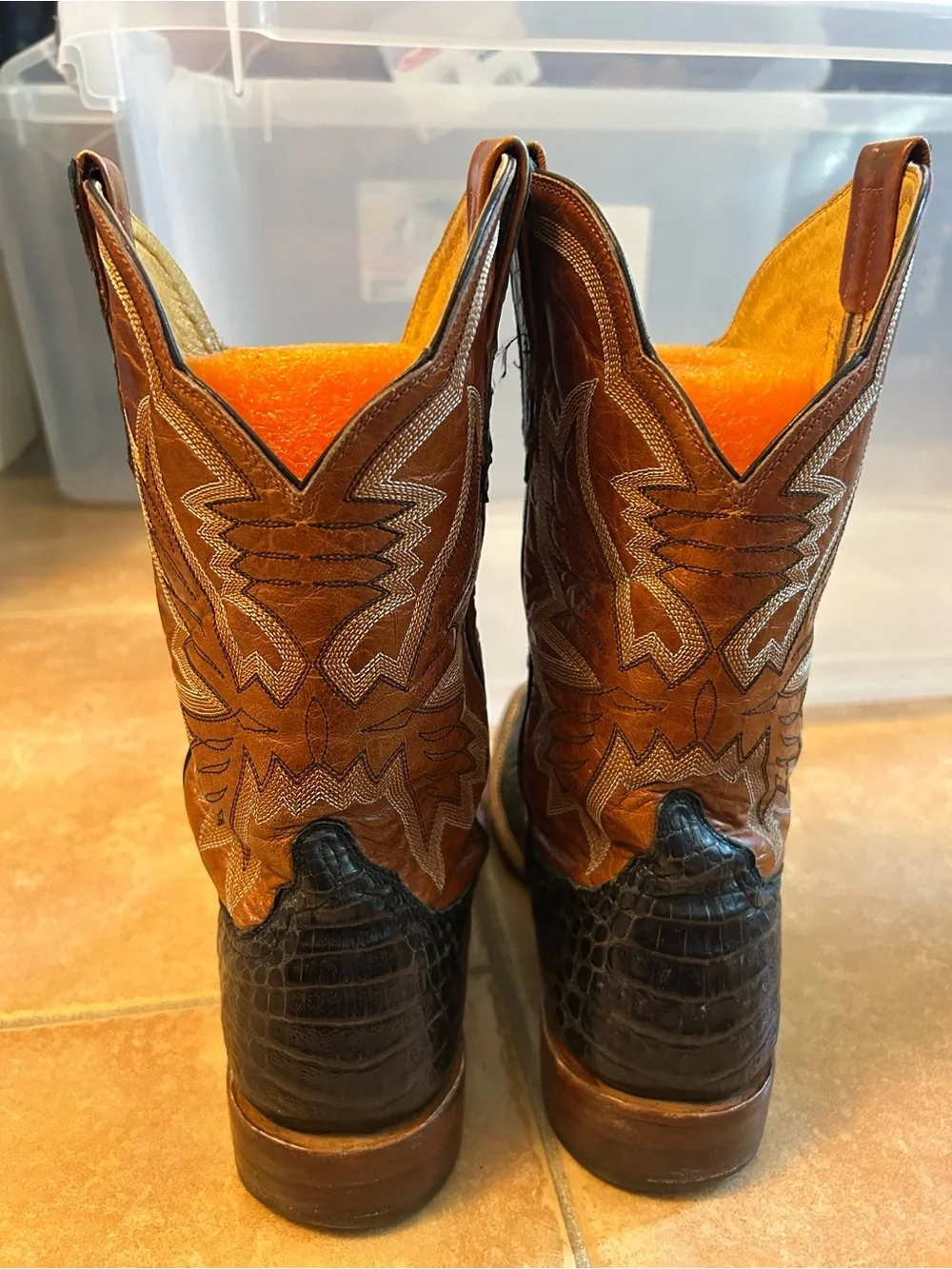 Cinch men 8 exotic print cowboy boots